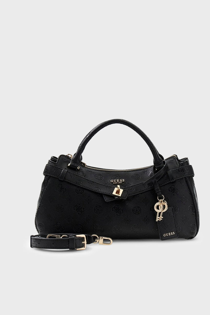GUESS KADIN ELLA LOGO GIRLFRIEND SATCHEL HWPD9746050 - Siyah