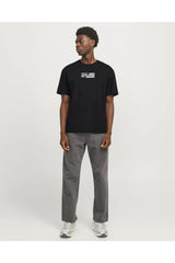 Jack & Jones Corp Graphic Erkek T-Shirt 12268415 - Siyah