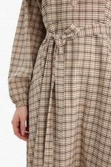 Defacto Kadın Long Sleeve Woven Dress G6019AX - Açık Kahve