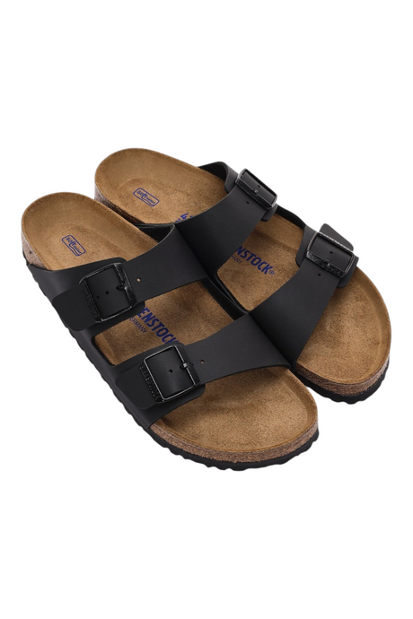 Sporline Birkenstock Arizona siyah unisex terlik, doğal deri iç taban ve dayanıklı EVA dış taban ile.