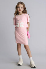 Defacto Çocuk Knitted Dress D2339A8 - Pembe