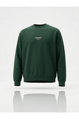 JACK&JONES PLUS JJESOHO SWEAT CREW NECK NOOS PLS 12284682 - Koyu Yeşil