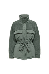only onlarianna padded mix teddy jacket otw 15266872 - Koyu Yeşil
