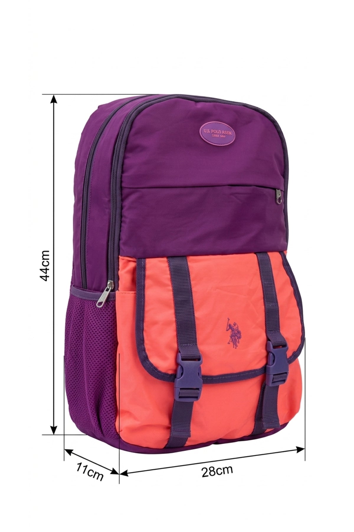 U.S. Polo Assn. Kız Çocuk Okul Çantası PLCAN26084 - Mor/Neon Pembe