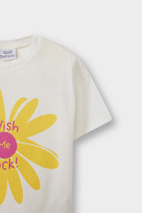 Defacto Çocuk Short Sleeve T-Shirt E0723A5 - Ekru