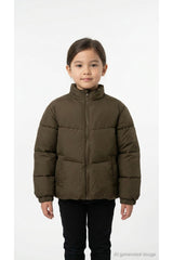 Jack & Jones Kids Maeve Kız Çocuk Şişme Mont 12308240 - Kahverengi