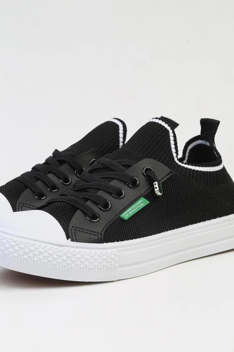 benetton bayan spor ayakkabı bnı-10233 - Siyah
