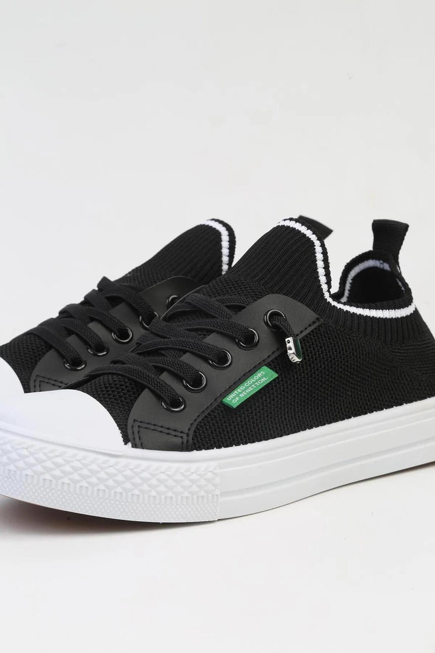 benetton bayan spor ayakkabı bnı-10233 - Siyah
