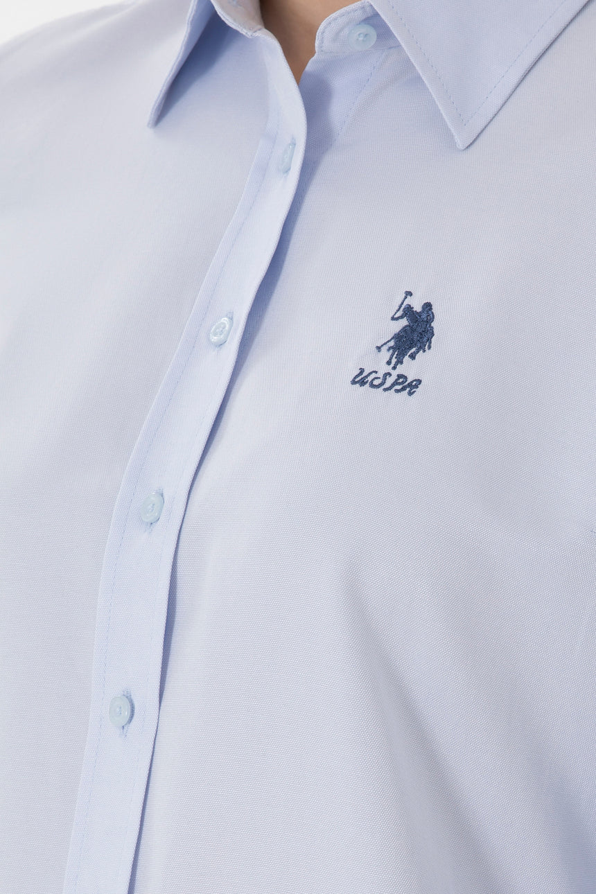 US POLO ASSN BAYAN DOKUMA GÖMLEK 2086493 - AÇIK MAVİ