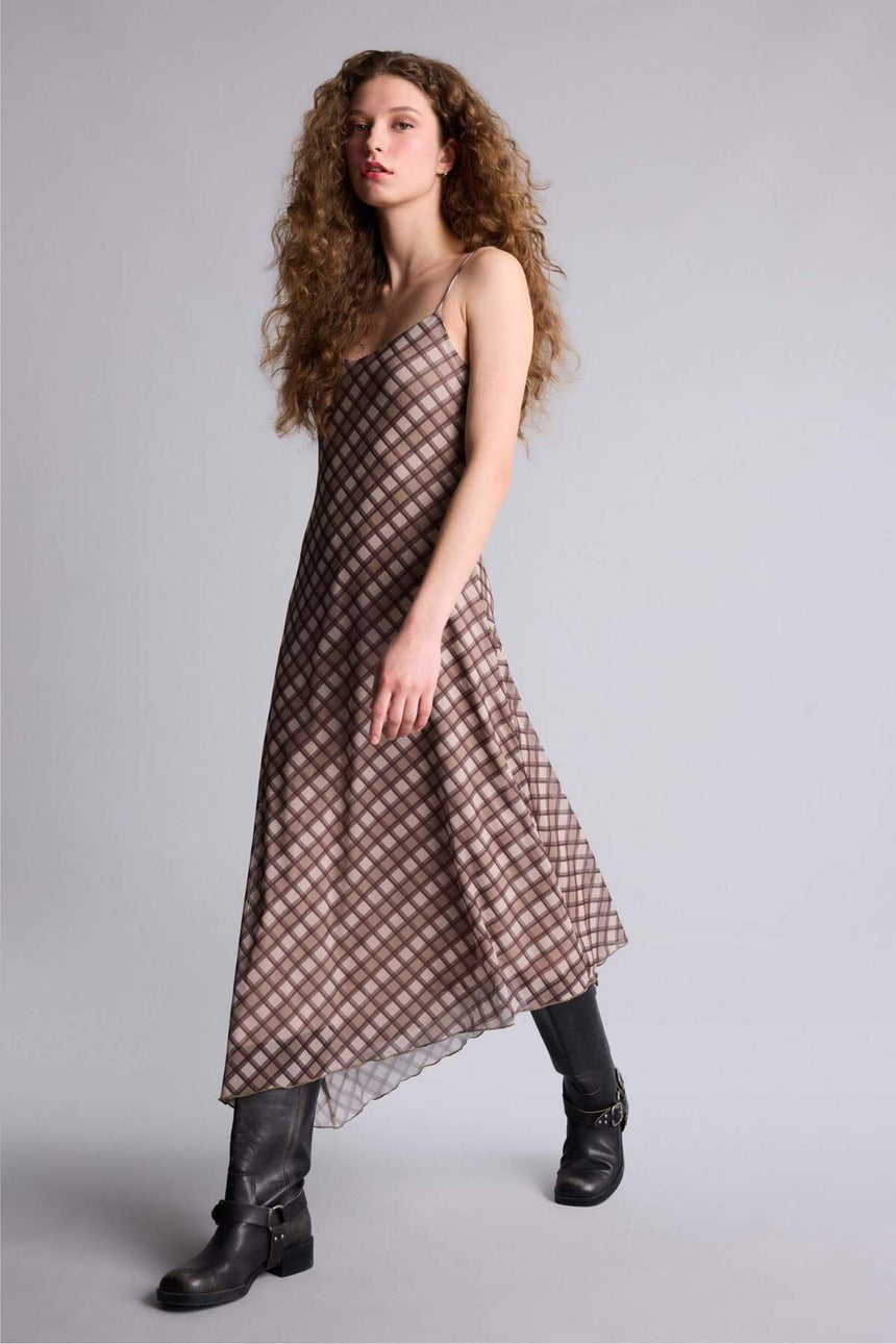 Defacto Kadın Short Sleeve Knitted Dress F7971AX - Kahverengi
