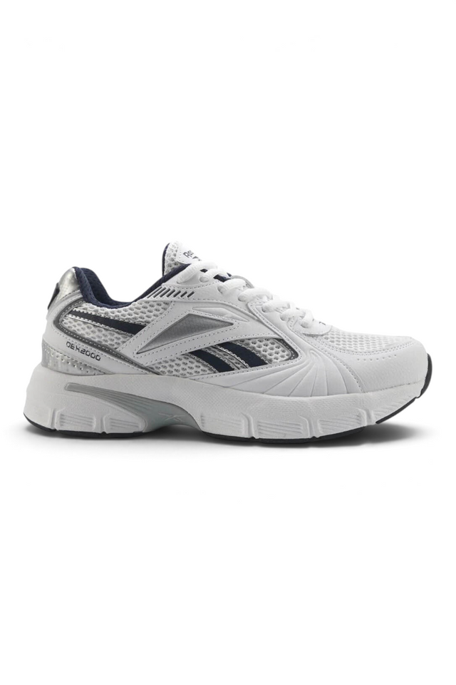 Sporline Reebok DEX2000 beyaz tekstil erkek sneaker, yan profil görünümü