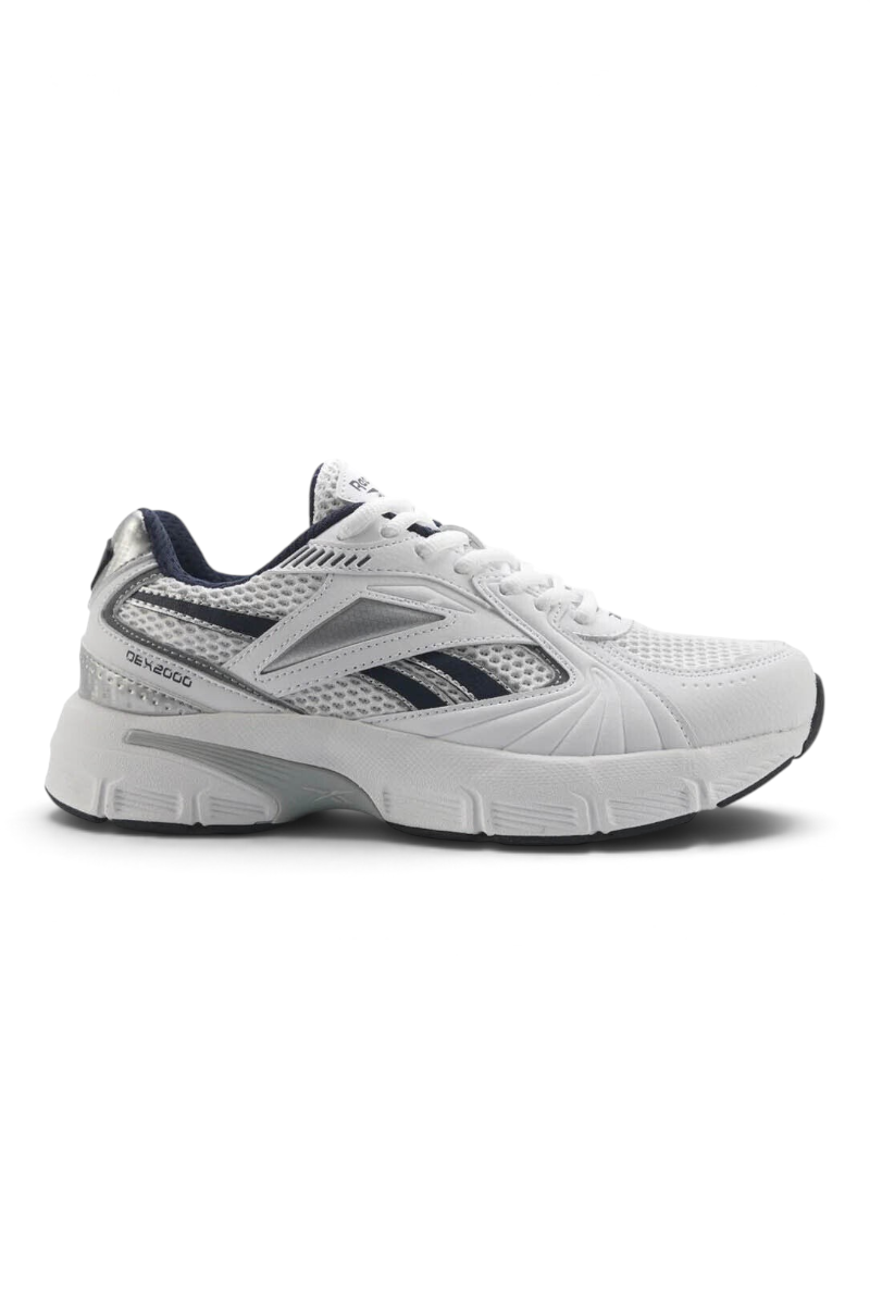 Sporline Reebok DEX2000 beyaz tekstil erkek sneaker, yan profil görünümü