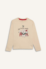 Defacto Çocuk Knitted Pyjamas D8790A8 - Kum Beji