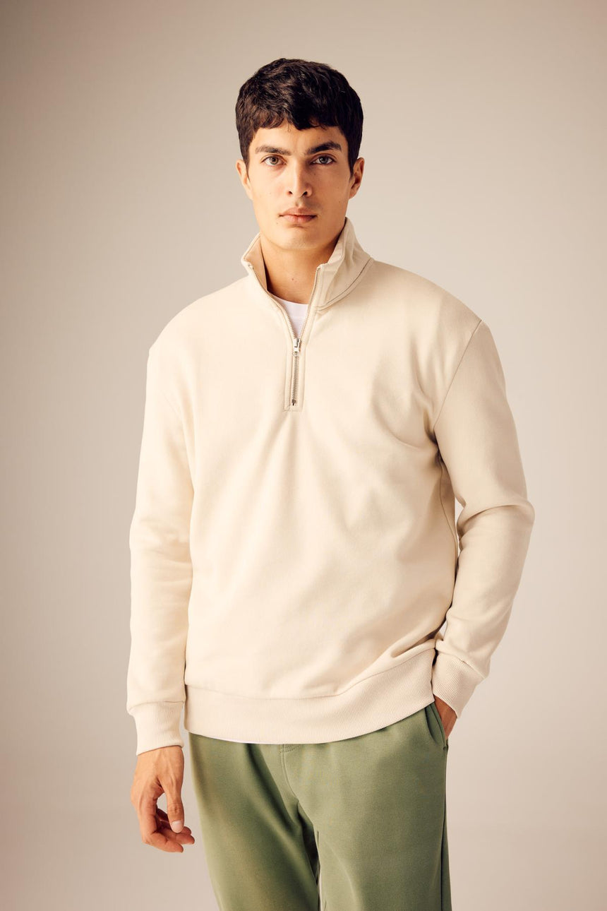 Defacto Erkek Sweat Shirt X7405AZ - Kahverengi / Kum Beji