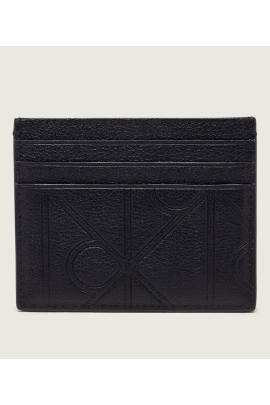 Calvin Klein Erkek XL EMBLEM AOP EMBSS CARD CASE LV04D1174G - Siyah