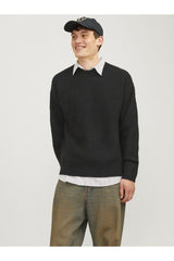 Jack & Jones Premium Blustanley Erkek Bisiklet Yaka Triko Kazak 12305682 - Mavi