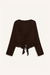 Defacto Kadın Long Sleeve Blouse E4131Ax - Kahverengi
