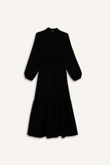 Defacto Kadın Long Sleeve Woven Dress D5851Ax - Siyah