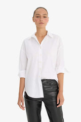 Defacto Kadın Long Sleeve Shirt T8735AZ - Beyaz