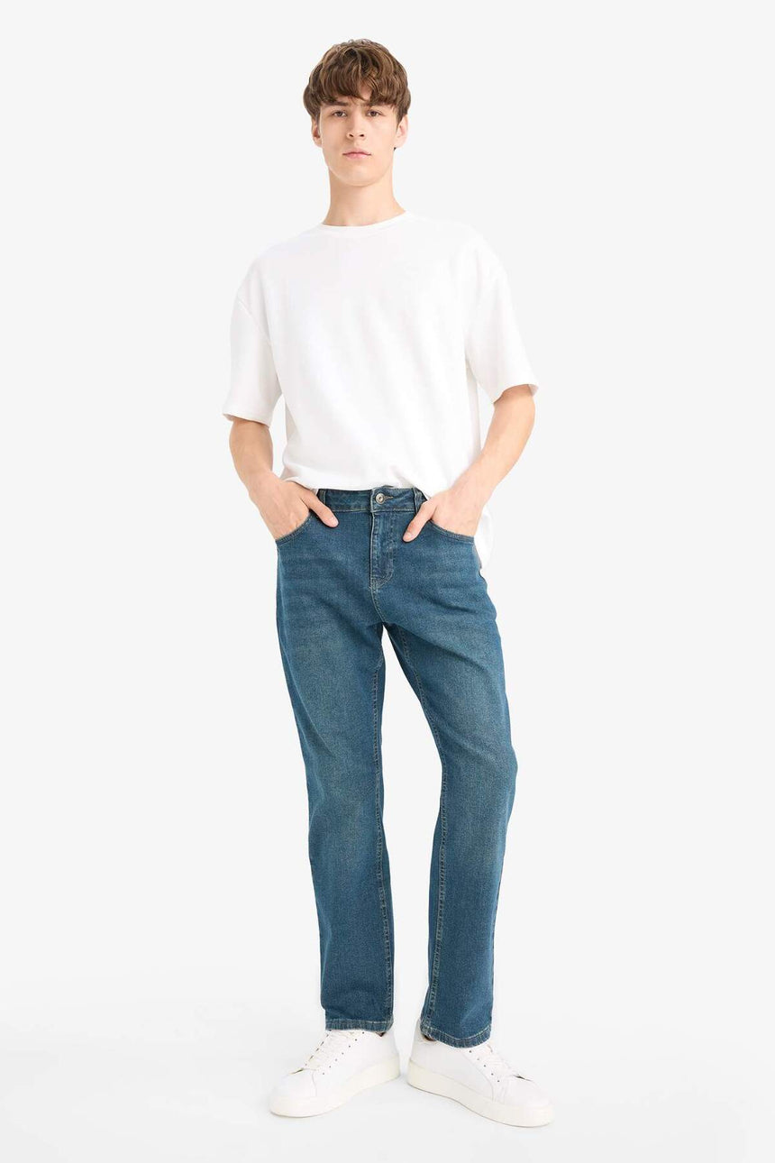 DeFacto R9026AZ Erkek Jean Pantolon - Koyu Yeşil