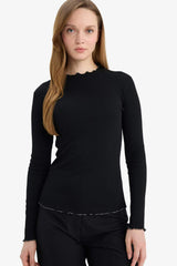 Defacto Kadın Knitted E9540AX - Siyah