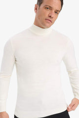 Defacto Erkek Pullover R1127Az - Ekru