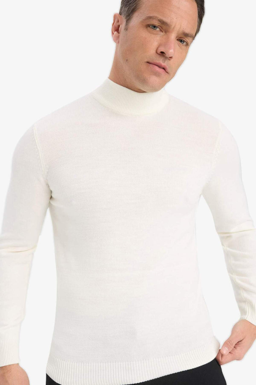 Defacto Erkek Pullover R1127Az - Ekru