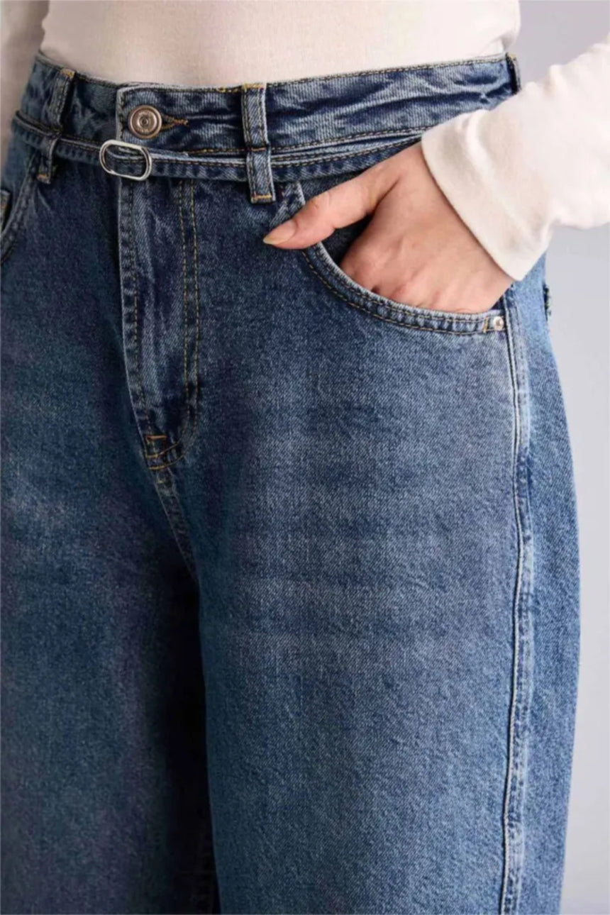 DeFacto G8867AX Kadın Jean Pantolon - Mavi