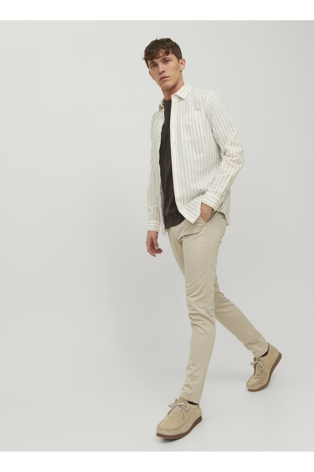 Jack & Jones Marco Bowie Erkek Chino Pantolon 12150148 - Açık Kahverengi / Bej