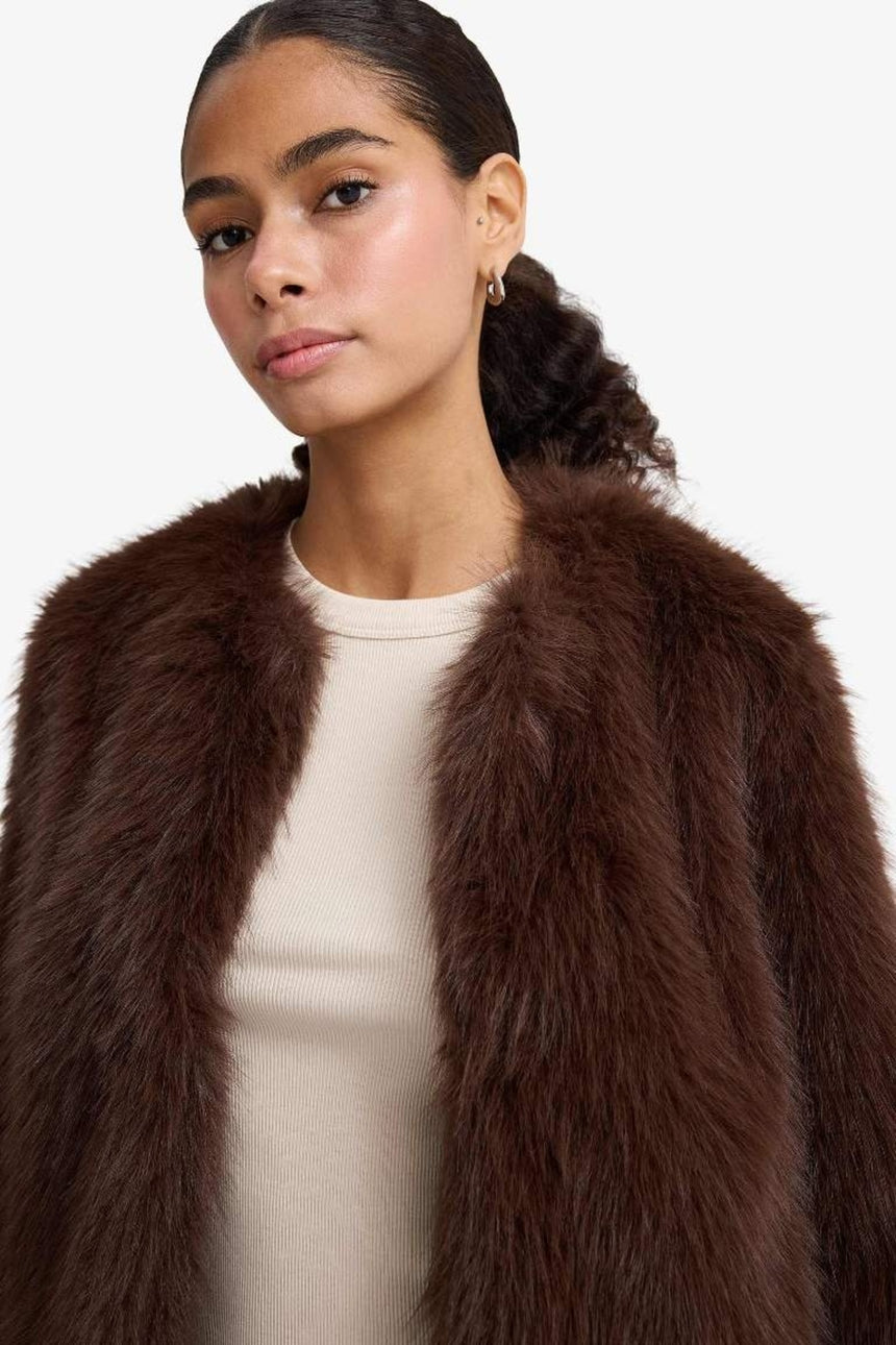 Defacto Kadın Faux Fur F2147Ax - Kahverengi