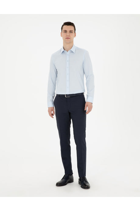 pierre cardin erkek dokuma gömlek 1833527 - AÇIK MAVİ