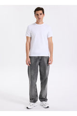 Calvin Klein Erkek SS SLIM STRETCH COTTON CREWNK TE LV04LC240G - Beyaz