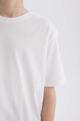 DeFacto K1687A6 Çocuk T-Shirt - Beyaz