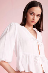 Defacto Kadın Long Sleeve Blouse D4435Ax - Kırık Beyaz