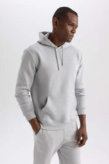 Defacto Erkek Sweat Shirt X8283AZ - Açık Gri