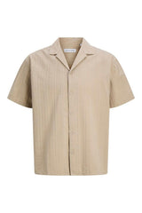 Jack & Jones Tyson Erkek Kısa Kollu Gömlek 12289457 - Bej
