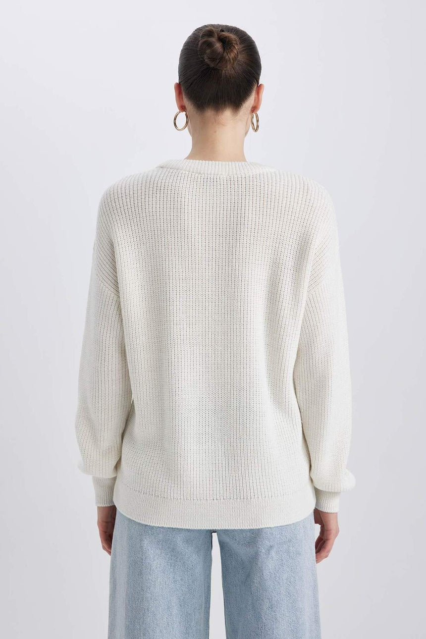 Defacto Kadın Pullover H6905Az - Ekru