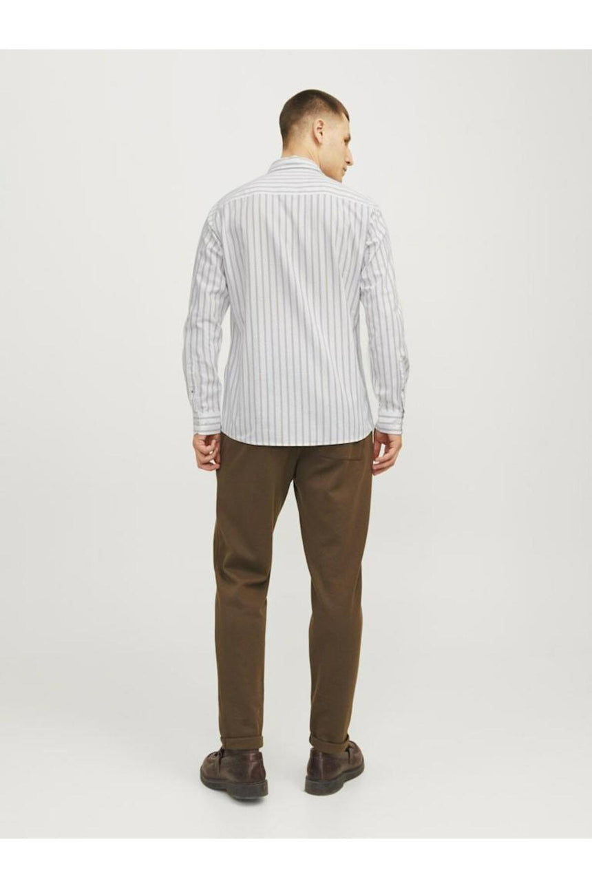 JACK&JONES JJEOXFORD SHIRT LS NOOS 12182486 - Açık Kahverengi