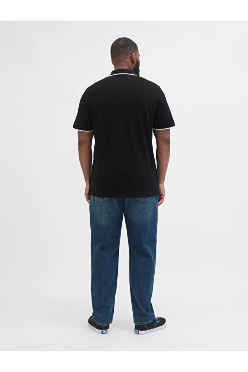 JACK&JONES PLUS JJEPAULOS POLO SS NOOS PLS 12143859 - Koyu Gri