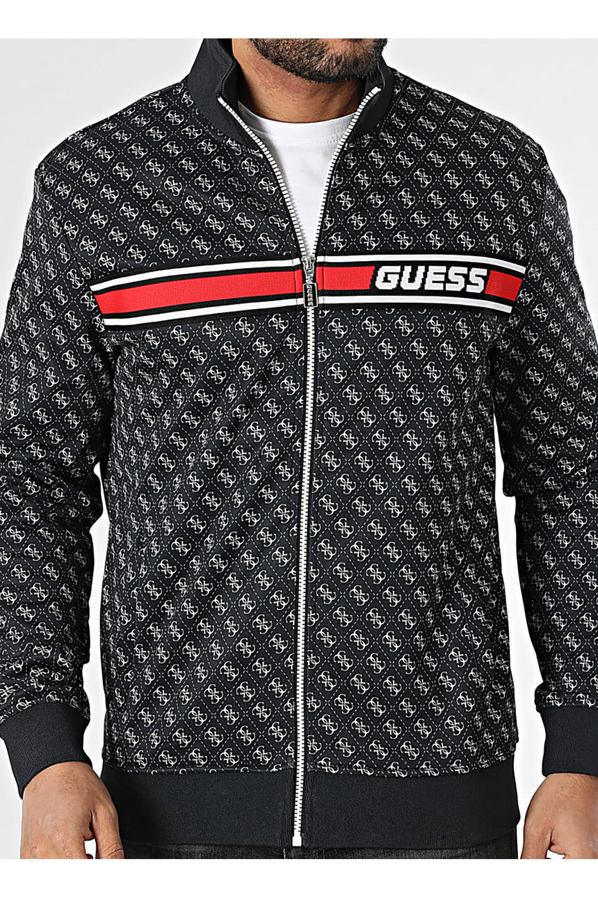 GUESS ERKEK KORBIN FULL ZIP TRAC Z2BQ06K7122 - Siyah/ Lacivert