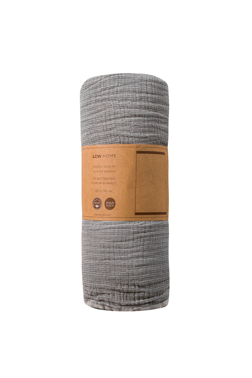 LCW HOME S60040S8 BAT,MUSLINDUZ-THROW - Antrasit
