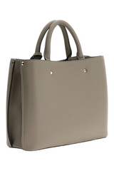 Sporline Guess Meridian II açık bej krem renkli poliüretan kadın satchel el çantası