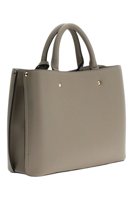 Sporline Guess Meridian II açık bej krem renkli poliüretan kadın satchel el çantası