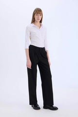 Defacto Kadın Woven Top I5278AZ - Mor/ Beyaz