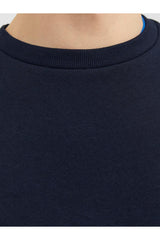 Jack & Jones Bradley Erkek Bisiklet Yaka Sweatshirt 12249341 - Koyu Lacivert
