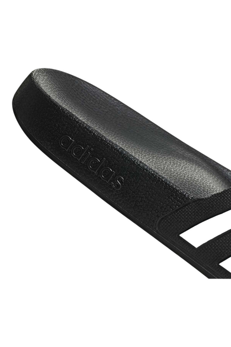Sporline adidas Adilette Aqua siyah suni deri unisex terlik, yan profil detay görünümü