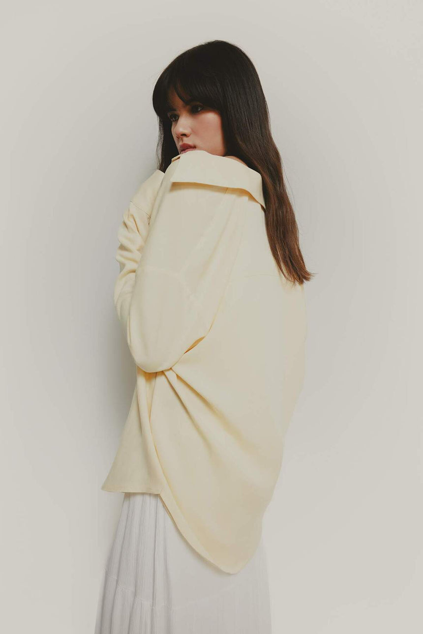 Defacto Kadın Long Sleeve Shirt E2208Ax - Açık Sarı