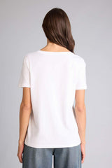 DeFacto W9578AZ Kadın T-Shirt - Beyaz