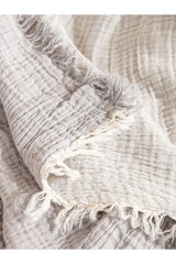 LCW HOME S60040R8 BAT,MUSLINDUZ-THROW - Gri