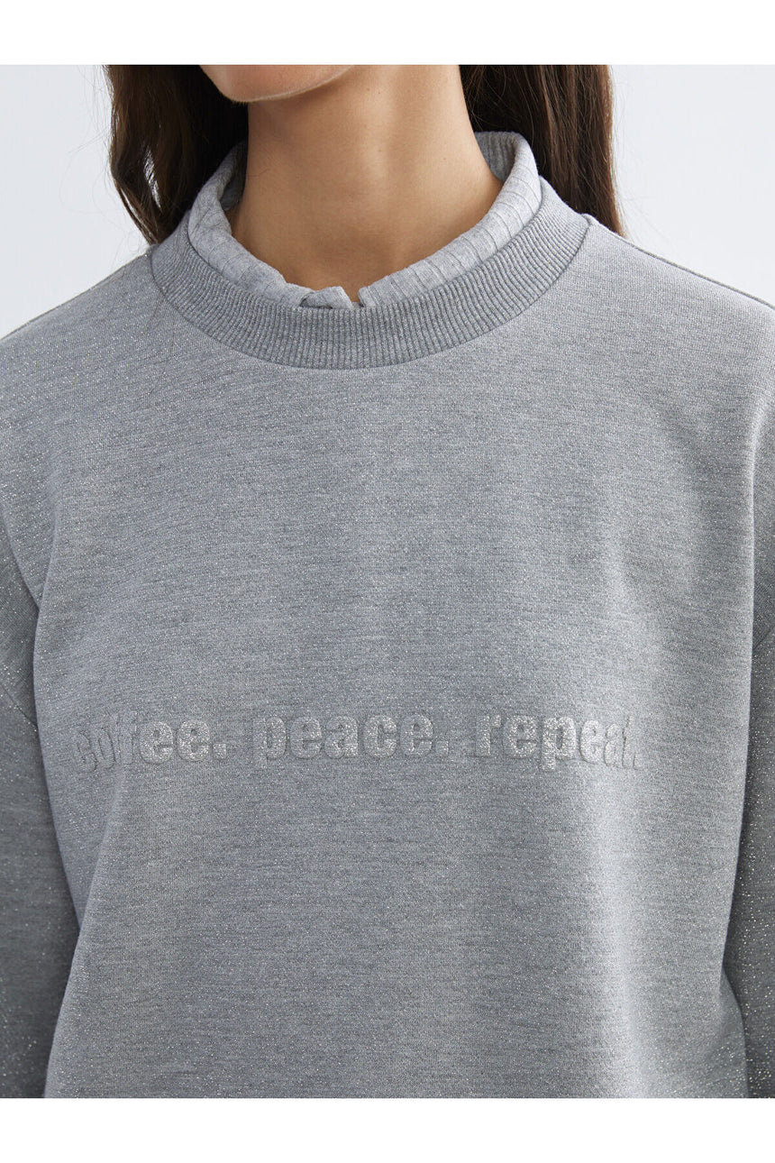 LC Waikiki Kadın Sweatshirt W5NJ82B8 - Gri